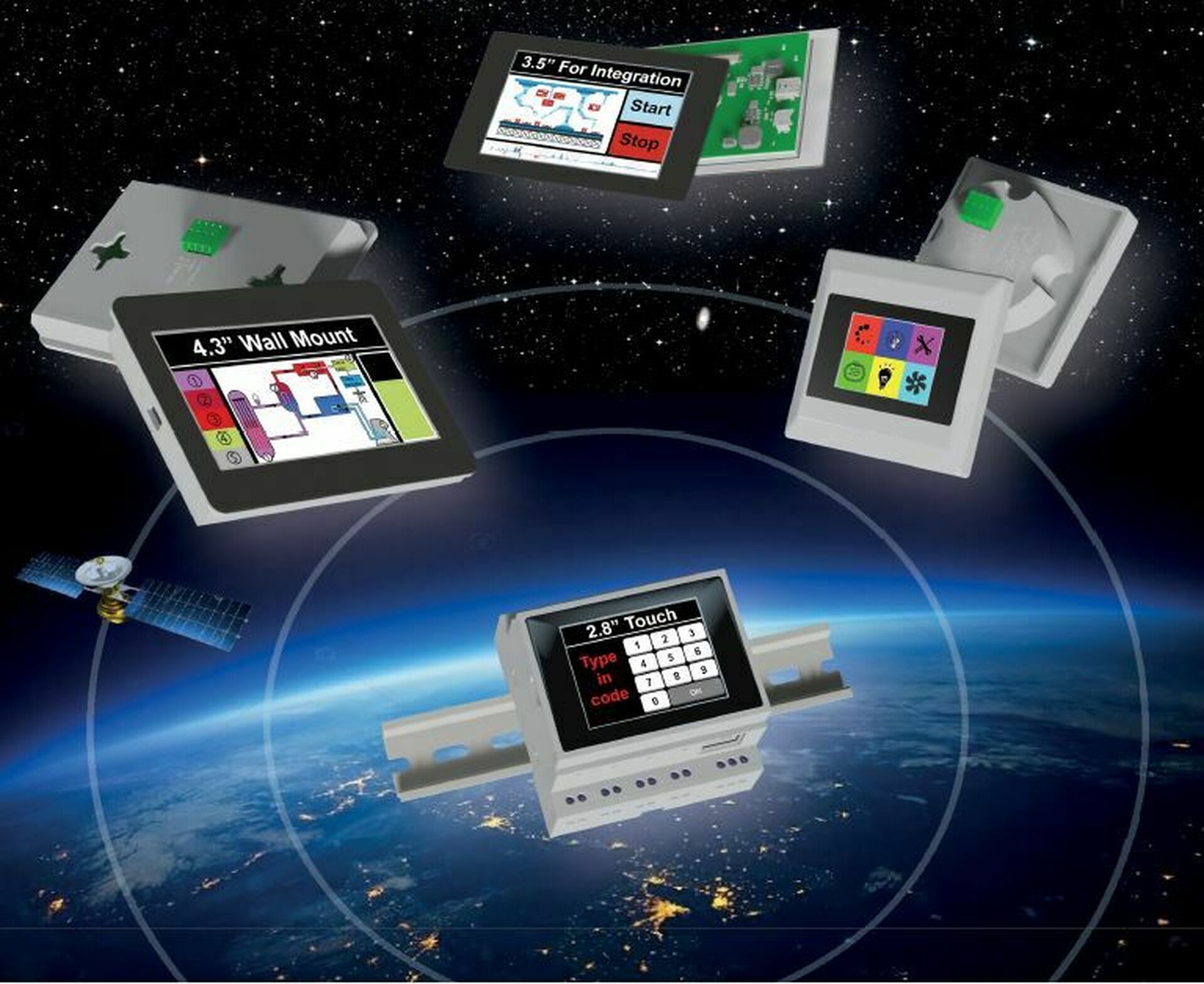 Display Visions compact controller with satellite displays